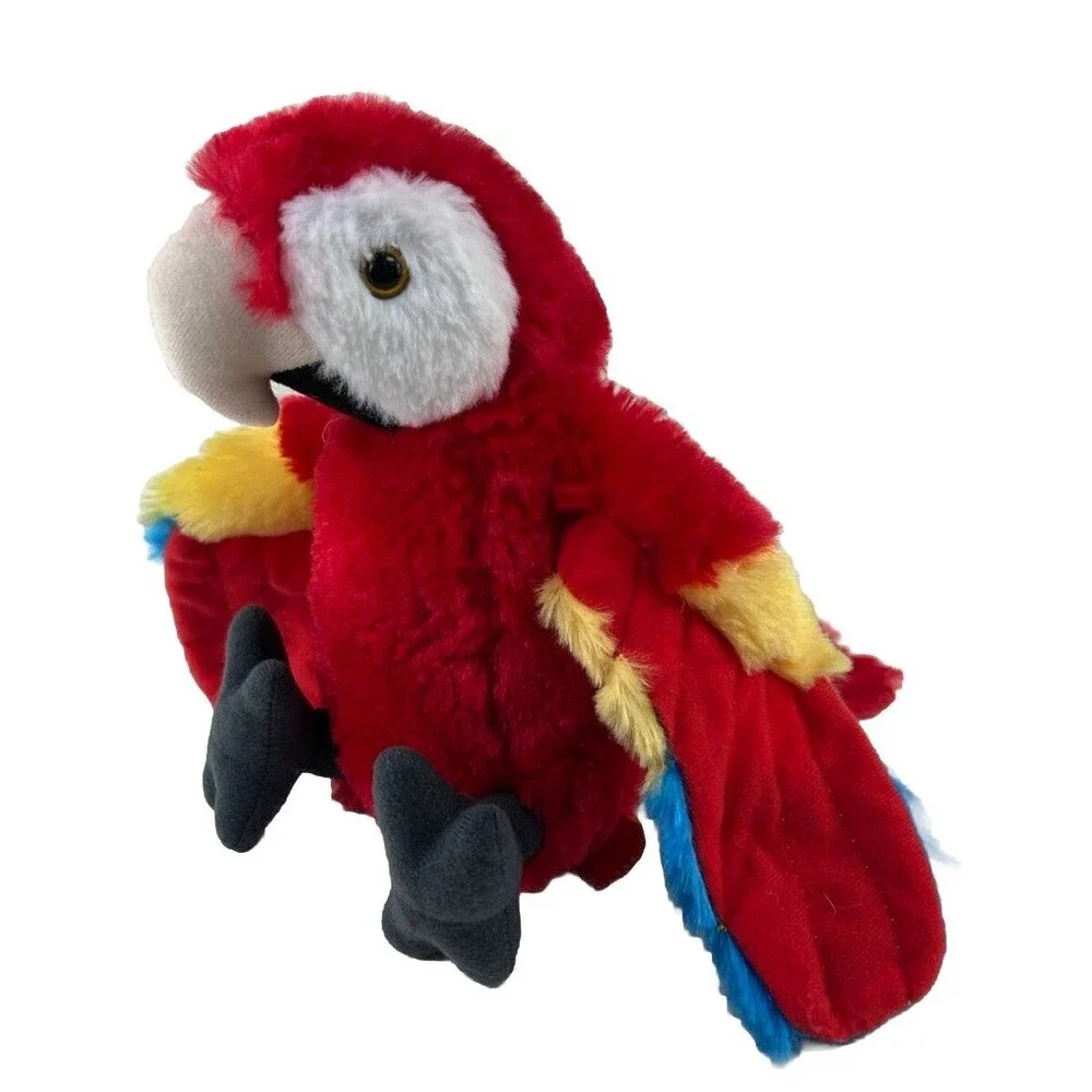 Wild Republic Macaw Parrot Red Blue Yellow Realistic 10